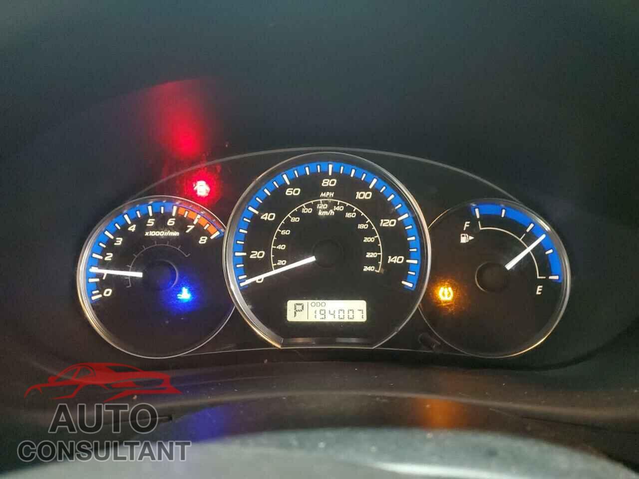 SUBARU FORESTER 2010 - JF2SH6BC3AH784514