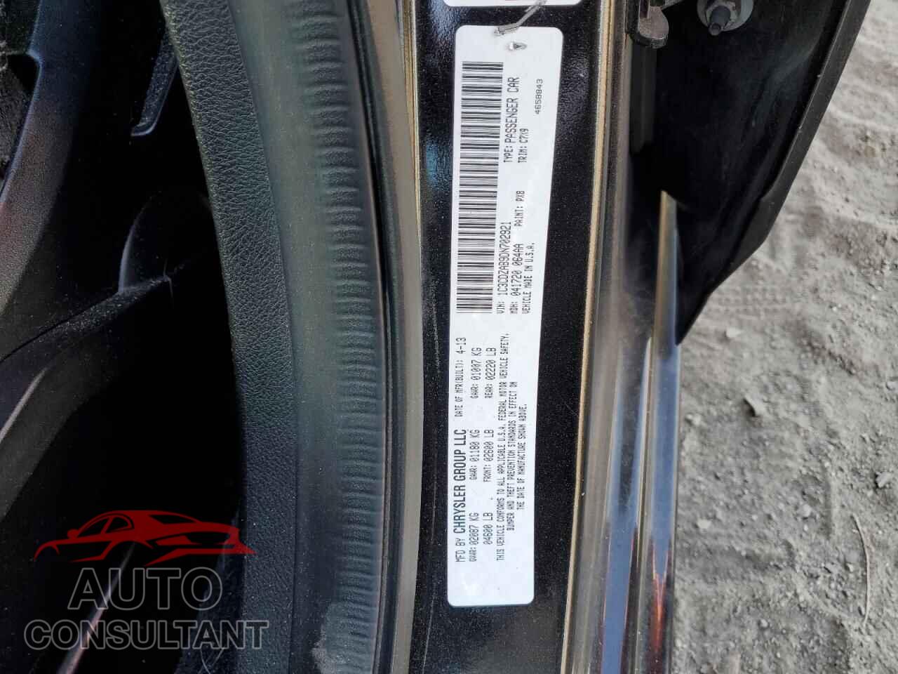 DODGE AVENGER 2013 - 1C3CDZAB9DN702921