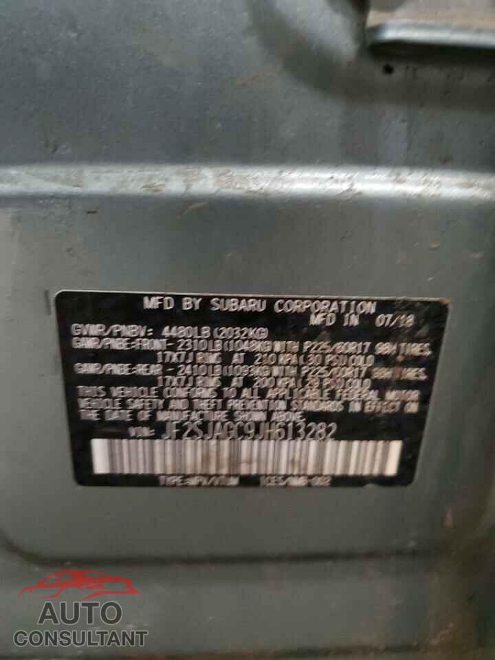 SUBARU FORESTER 2018 - JF2SJAGC9JH613282