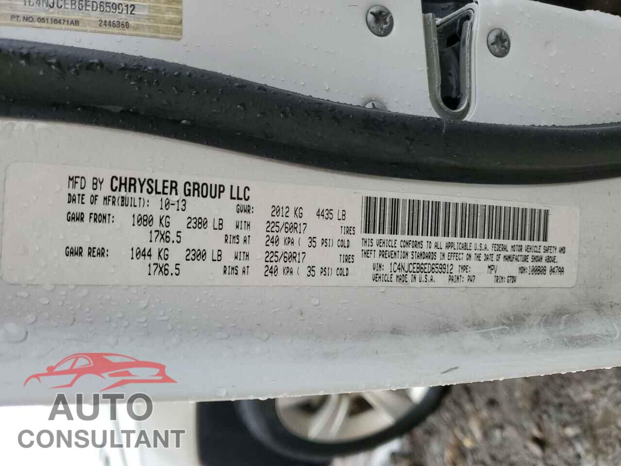 JEEP COMPASS 2014 - 1C4NJCEB6ED659912