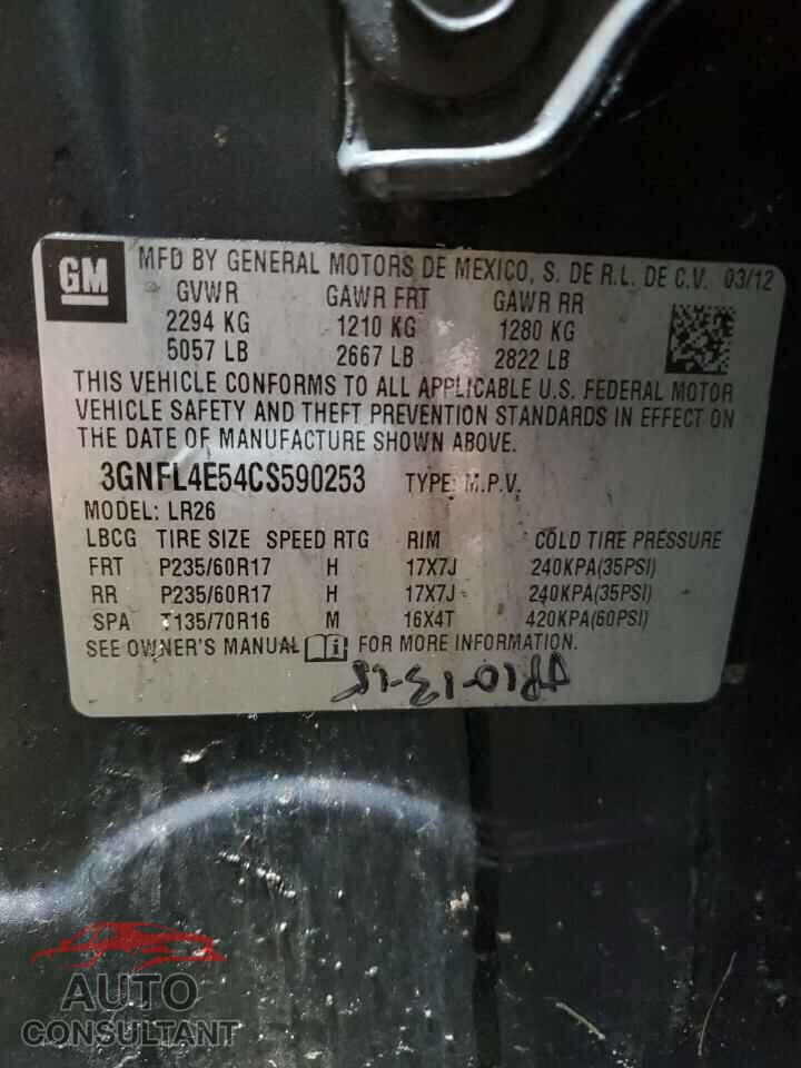 CHEVROLET CAPTIVA 2012 - 3GNFL4E54CS590253