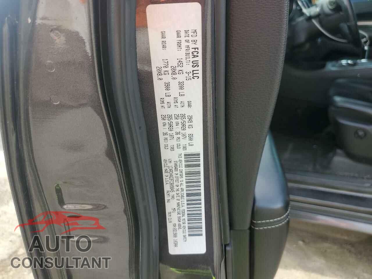 DODGE DURANGO 2015 - 1C4RDHAG3FC809845