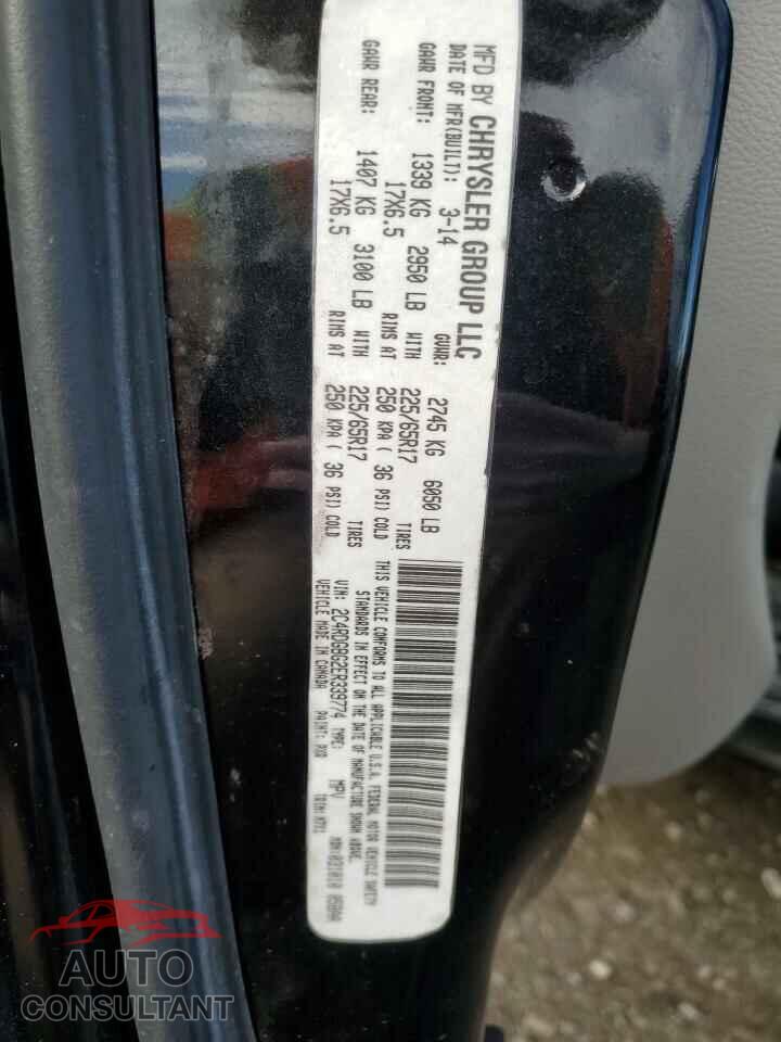 DODGE CARAVAN 2014 - 2C4RDGBG2ER339774