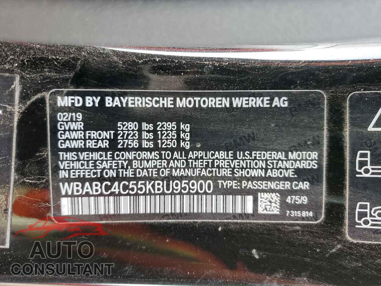 BMW M8 2019 - WBABC4C55KBU95900