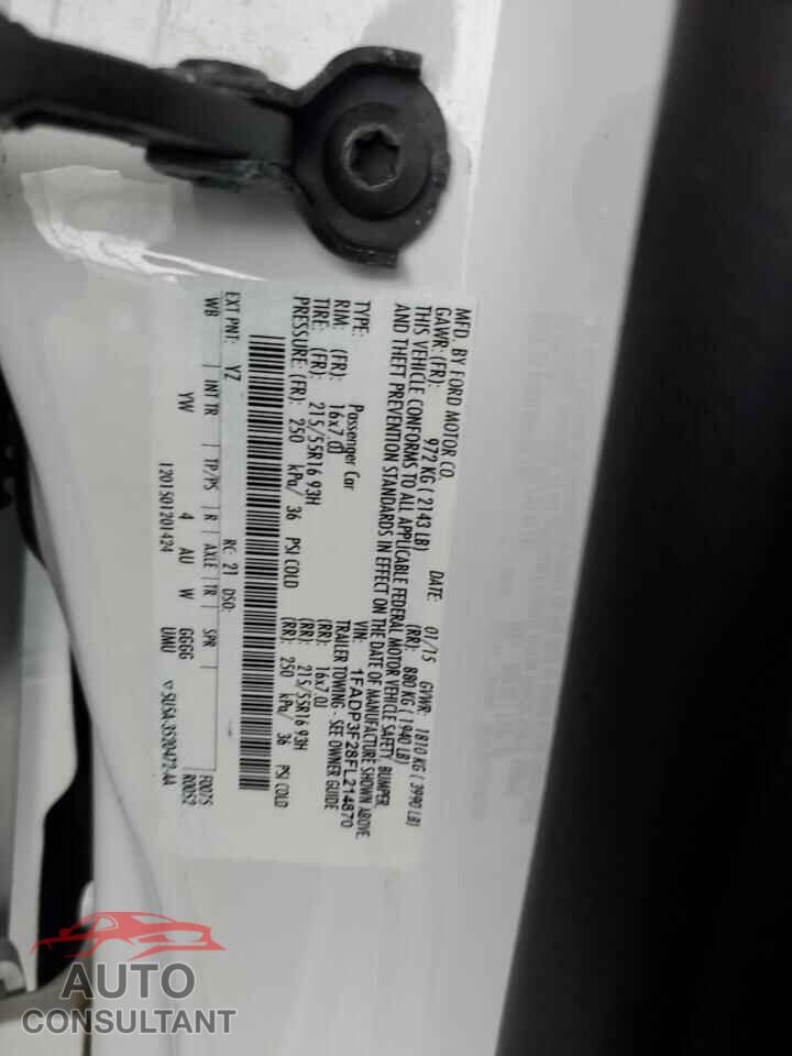 FORD FOCUS 2015 - 1FADP3F28FL214870