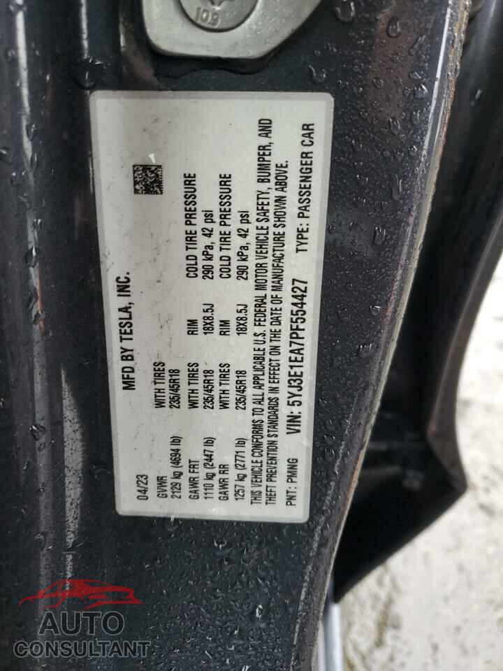 TESLA MODEL 3 2023 - 5YJ3E1EA7PF554427