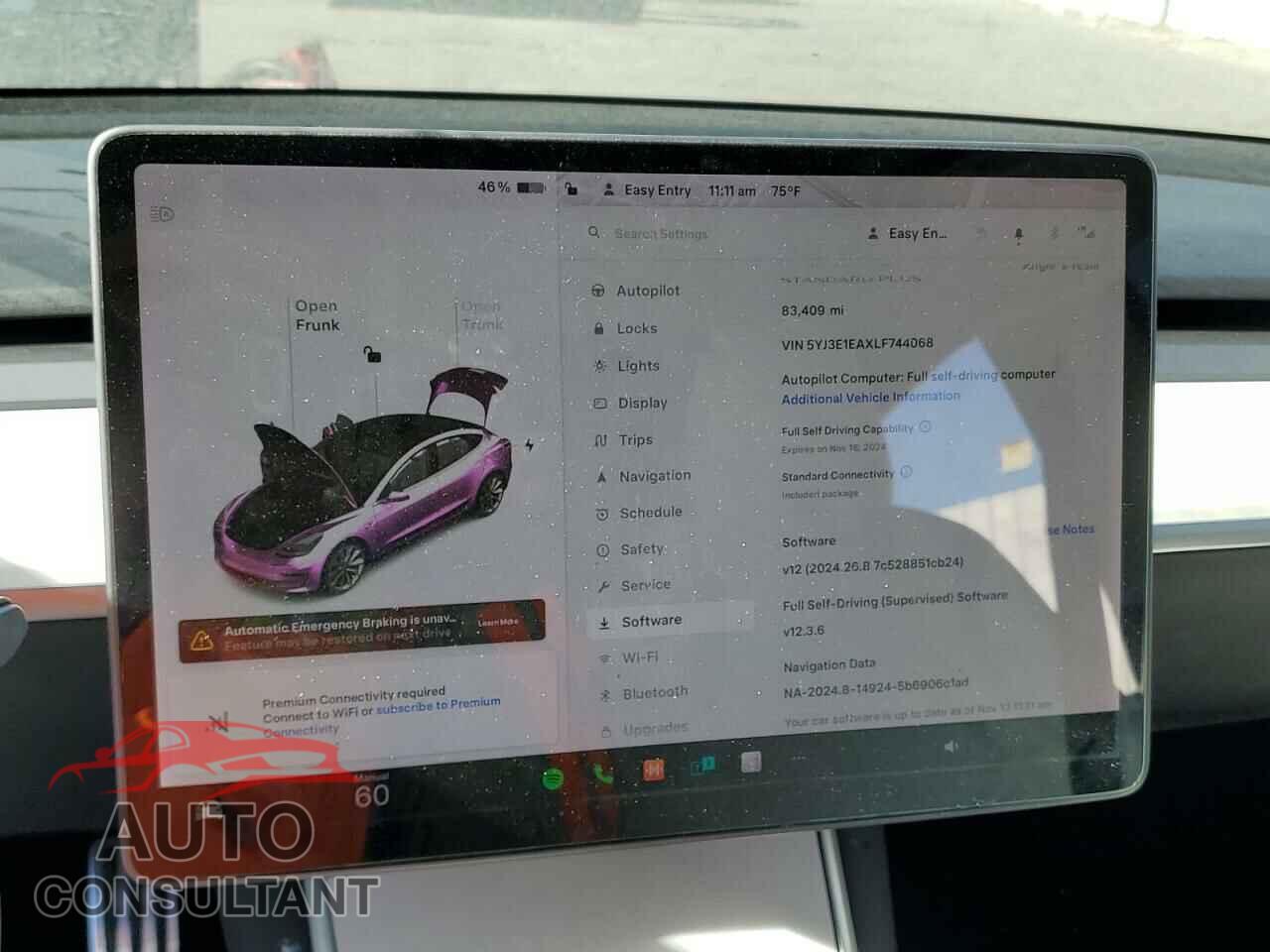 TESLA MODEL 3 2020 - 5YJ3E1EAXLF744068