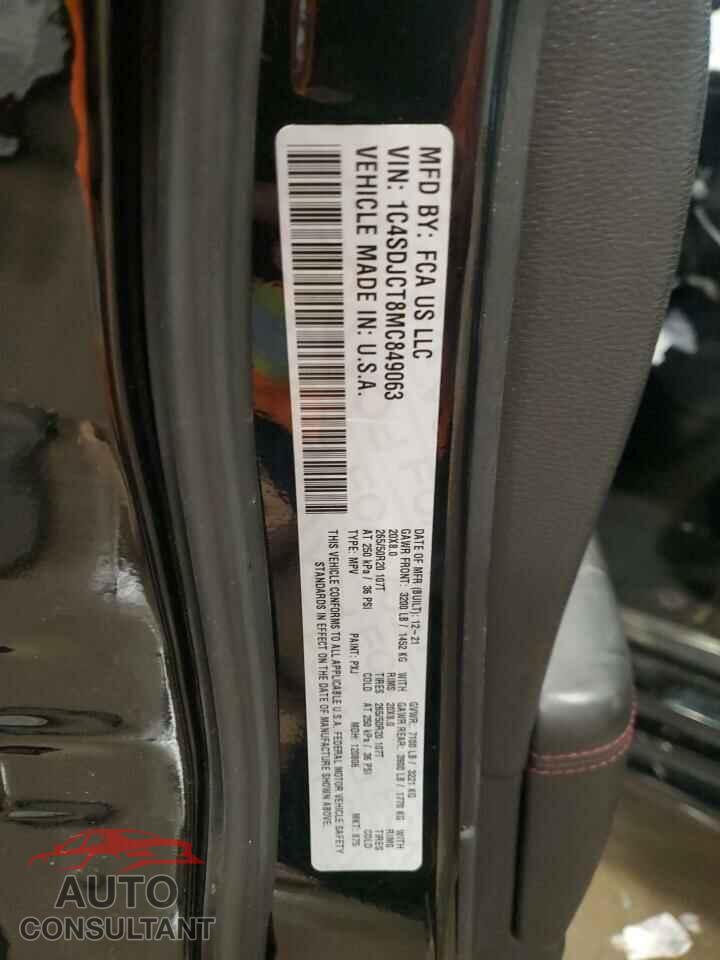 DODGE DURANGO 2021 - 1C4SDJCT8MC849063
