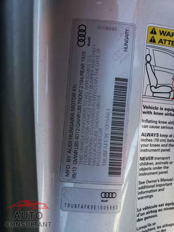AUDI TT 2014 - TRUBFAFK9E1005663