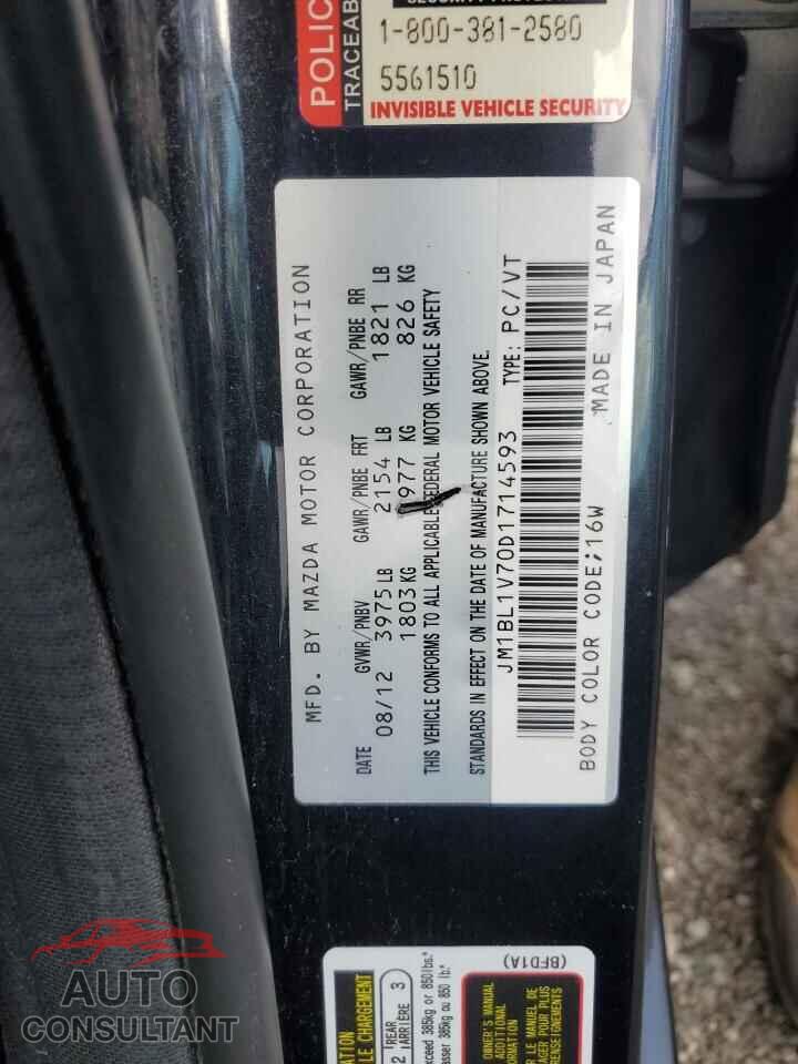 MAZDA 3 2013 - JM1BL1V70D1714593
