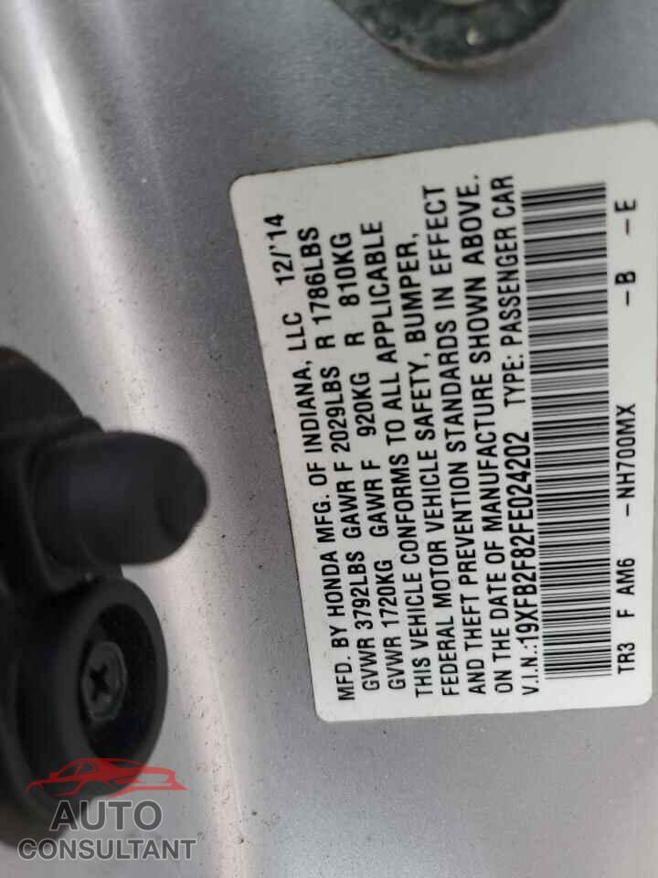 HONDA CIVIC 2015 - 19XFB2F82FE024202