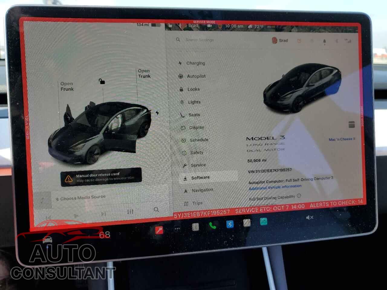 TESLA MODEL 3 2019 - 5YJ3E1EB7KF195257