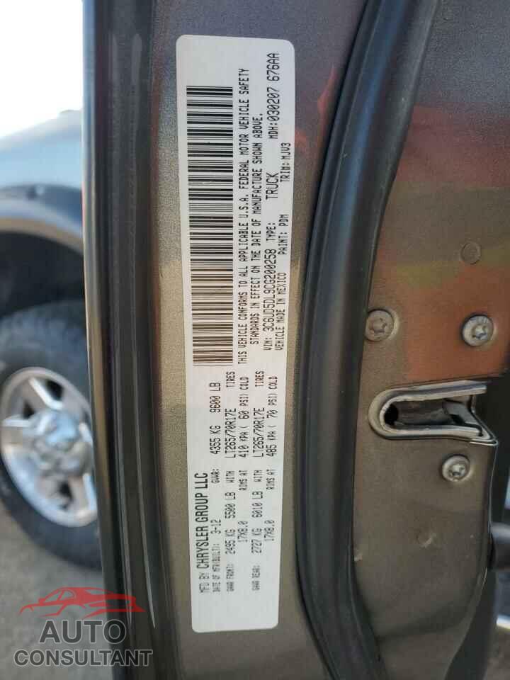 DODGE RAM 2500 2012 - 3C6UD5DL9CG200258