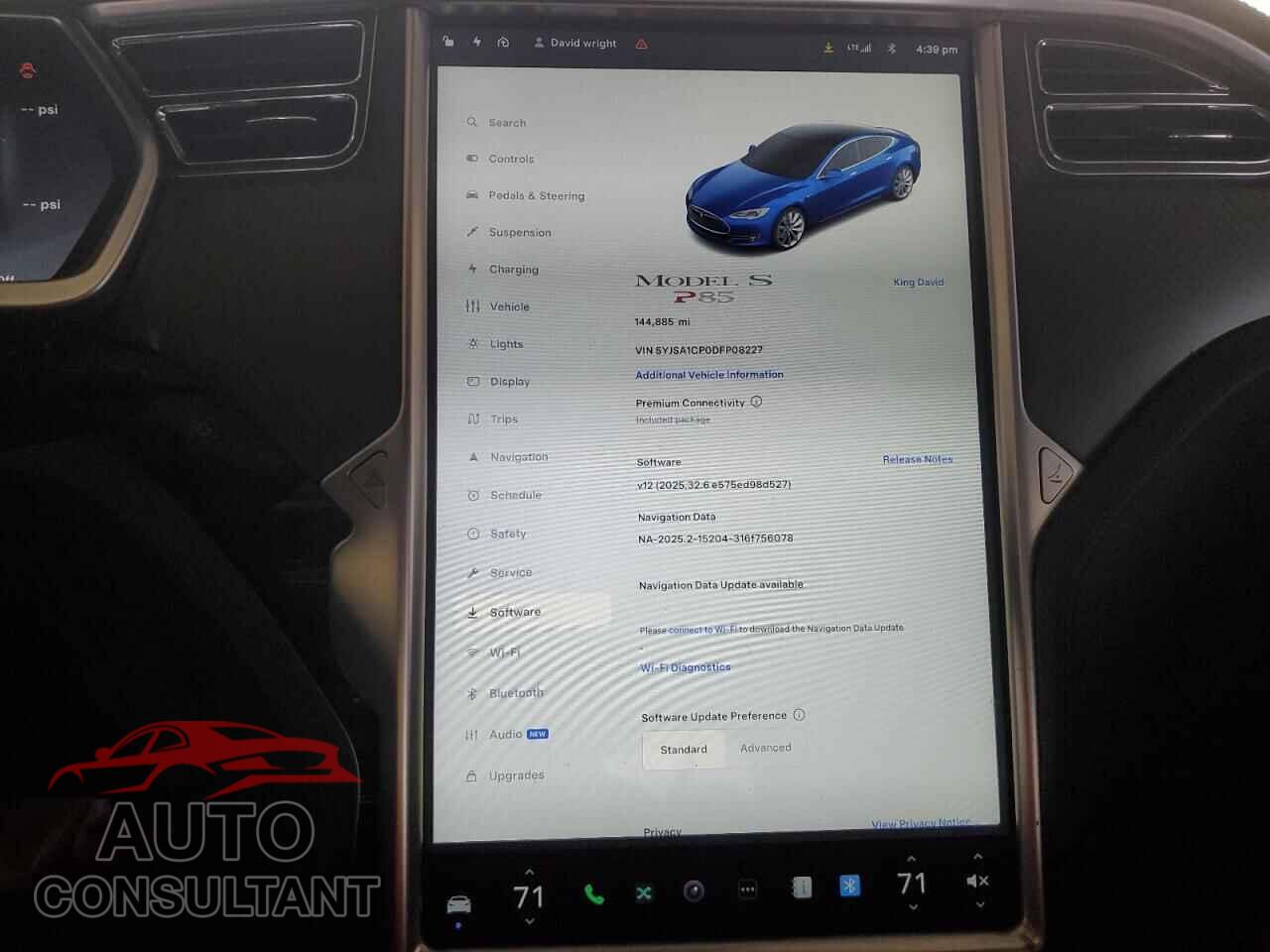 TESLA MODEL S 2013 - 5YJSA1CP0DFP08227