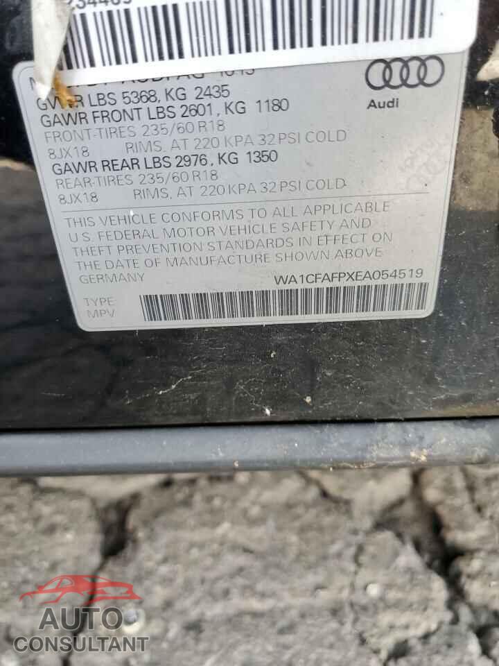 AUDI Q5 2014 - WA1CFAFPXEA054519