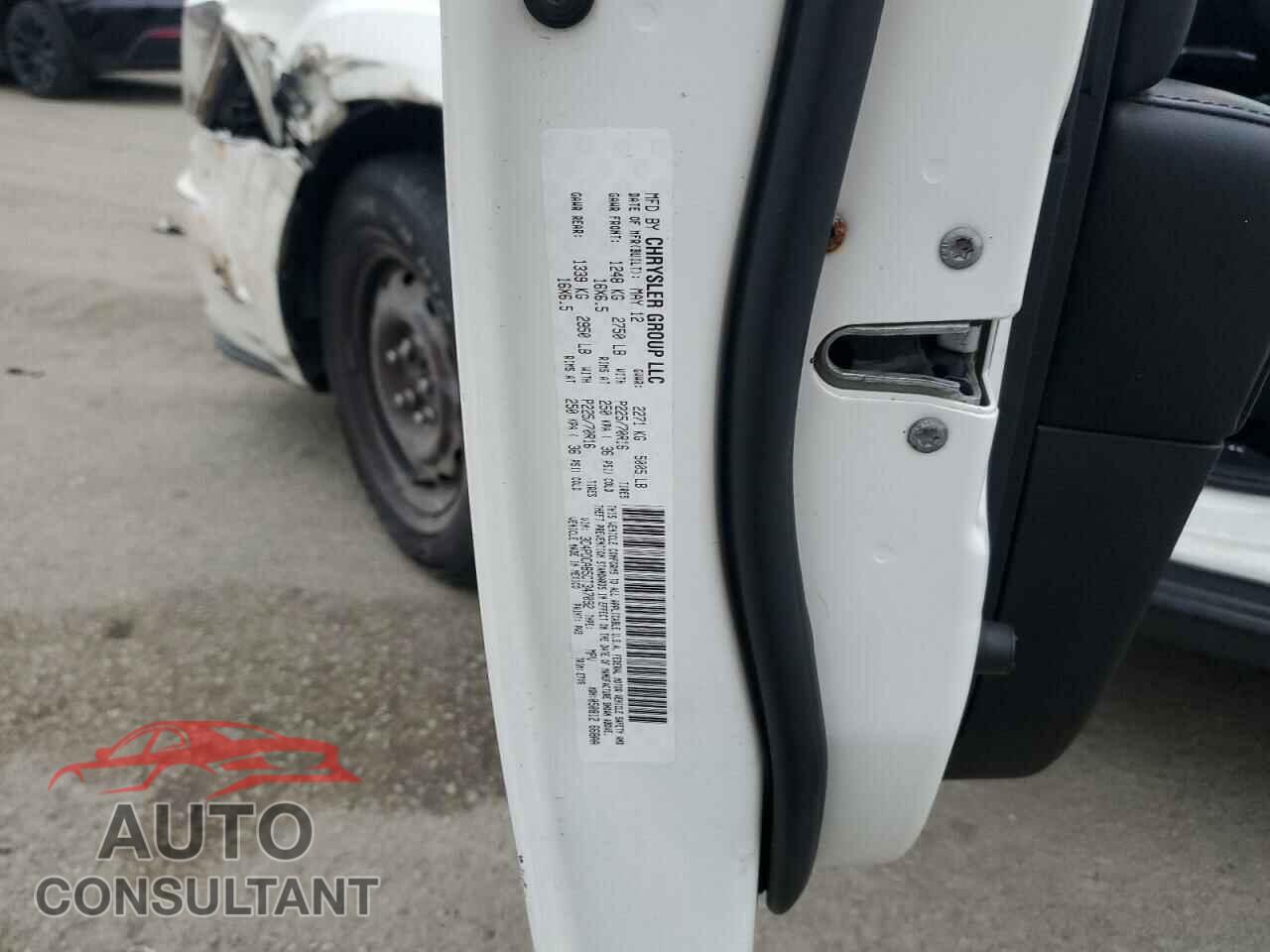 DODGE JOURNEY 2012 - 3C4PDCAB5CT347092