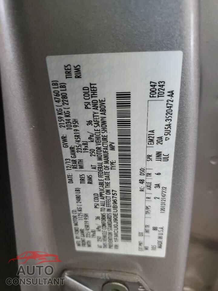 FORD ESCAPE 2014 - 1FMCU0J90EUB96757