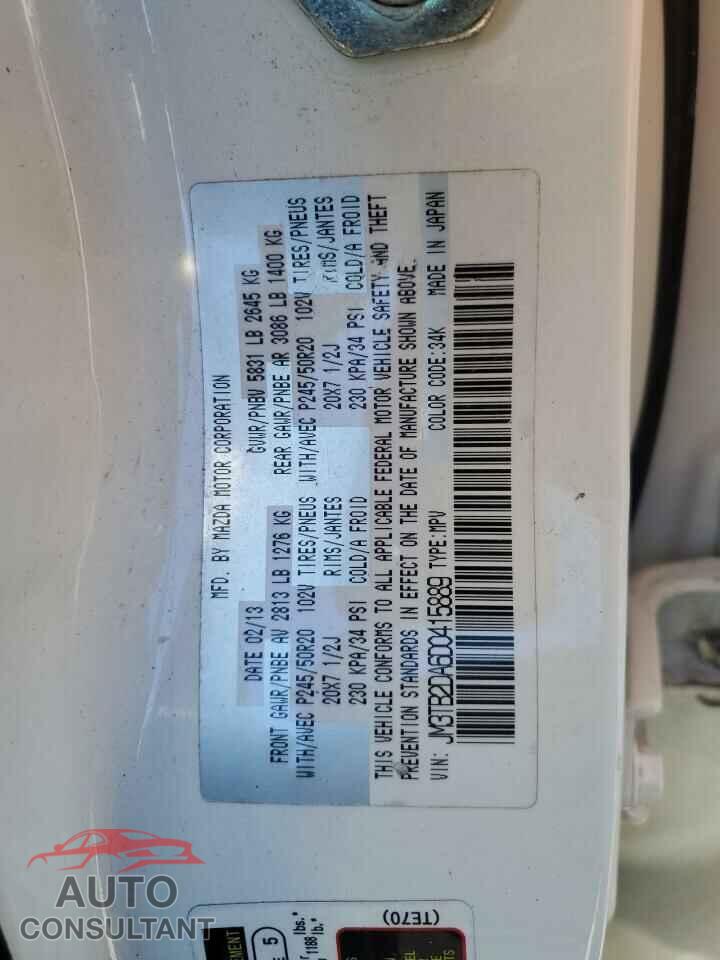 MAZDA CX-9 2013 - JM3TB2DA6D0415889