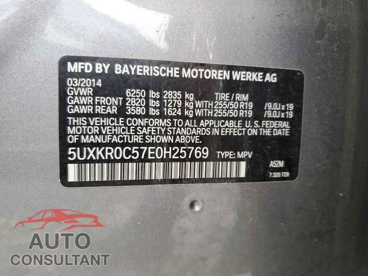 BMW X5 2014 - 5UXKR0C57E0H25769