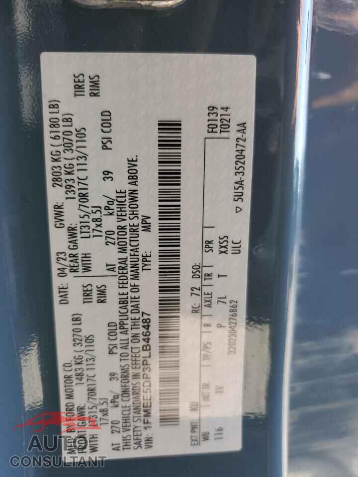 FORD BRONCO 2023 - 1FMEE5DP3PLB46487
