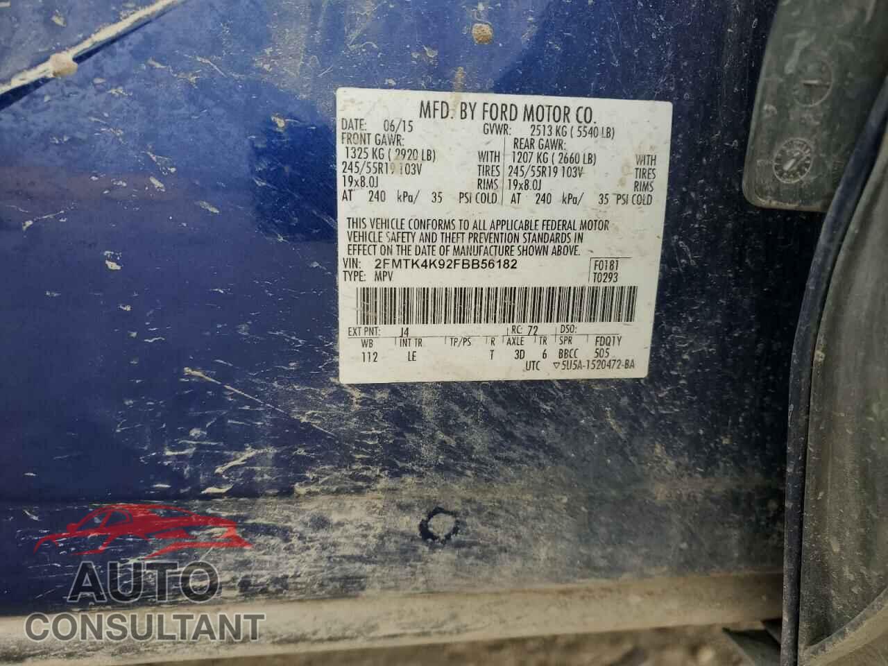 FORD EDGE 2015 - 2FMTK4K92FBB56182