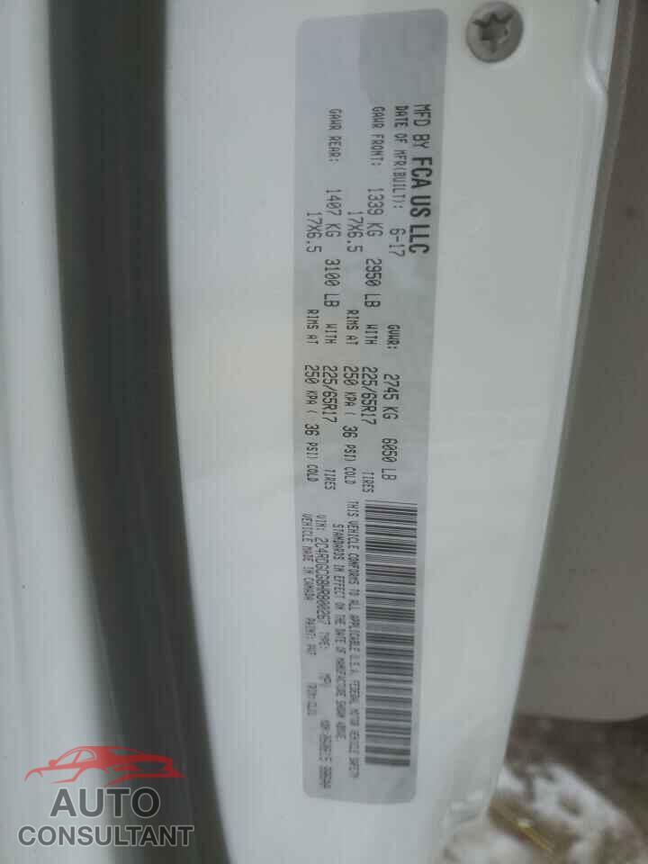 DODGE CARAVAN 2017 - 2C4RDGCG8HR800267