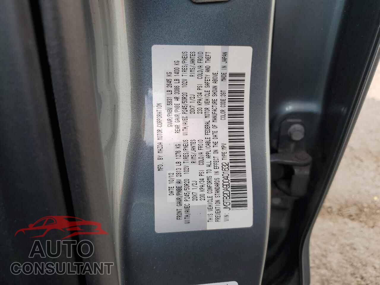 MAZDA CX-9 2013 - JM3TB2DA9D0401632