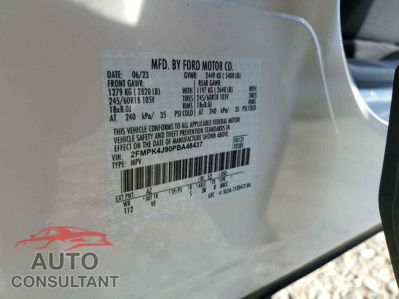 FORD EDGE 2023 - 2FMPK4J90PBA48437