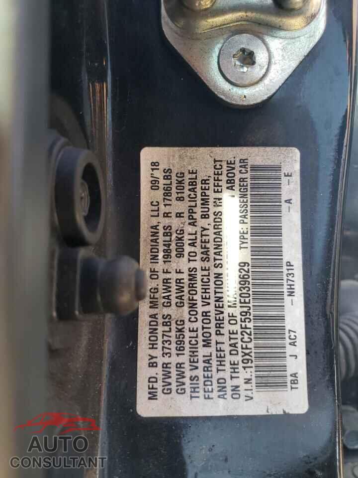 HONDA CIVIC 2018 - 19XFC2F59JE039629