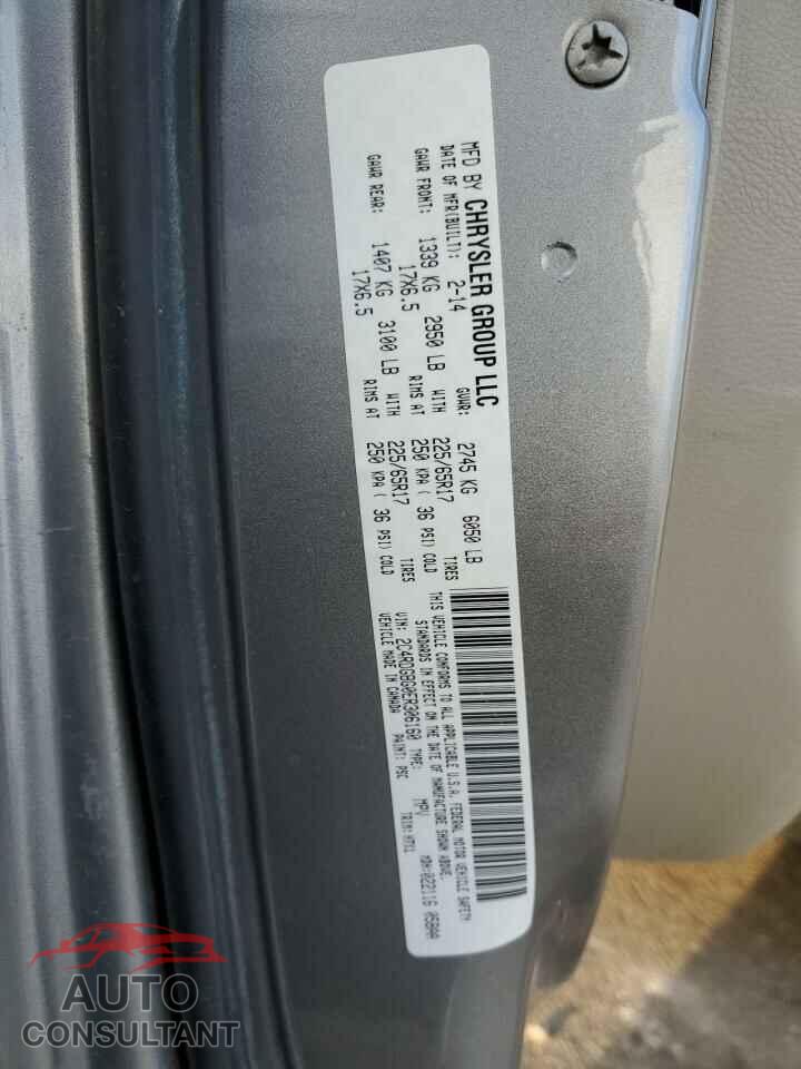 DODGE CARAVAN 2014 - 2C4RDGBG0ER306160