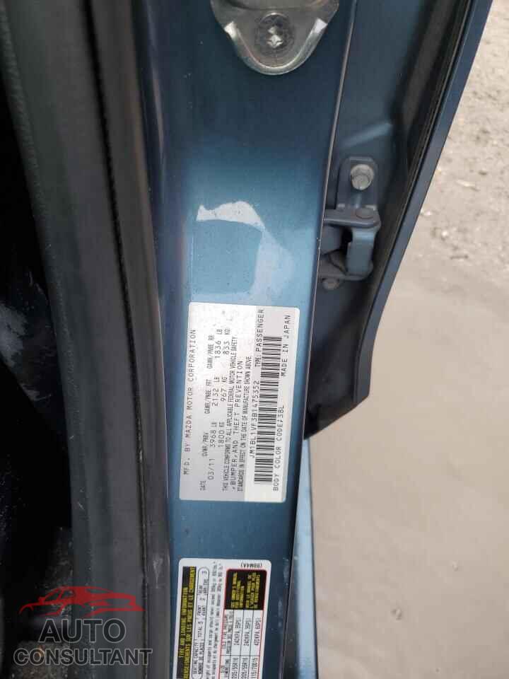 MAZDA 3 2011 - JM1BL1VF3B1475352