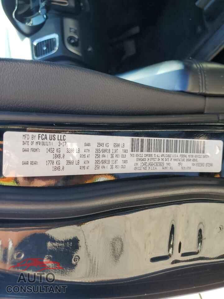 DODGE DURANGO 2017 - 1C4RDJAG6HC823829