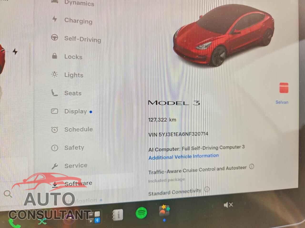 TESLA MODEL 3 2022 - 5YJ3E1EA6NF320714