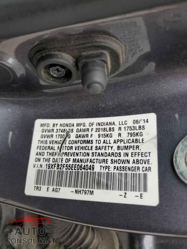 HONDA CIVIC 2014 - 19XFB2F55EE064049