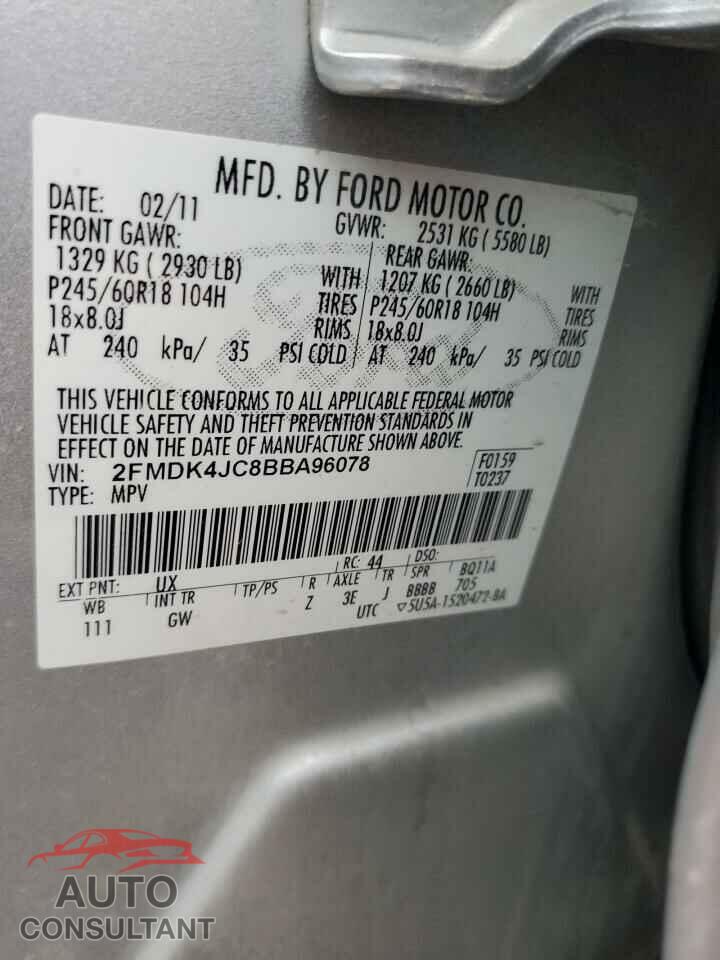 FORD EDGE 2011 - 2FMDK4JC8BBA96078