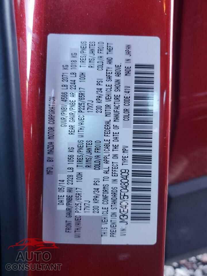MAZDA CX-5 2015 - JM3KE4CY5F0480409