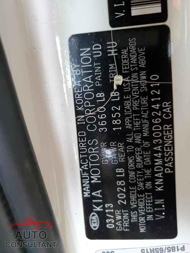 KIA RIO 2013 - KNADM4A30D6241210