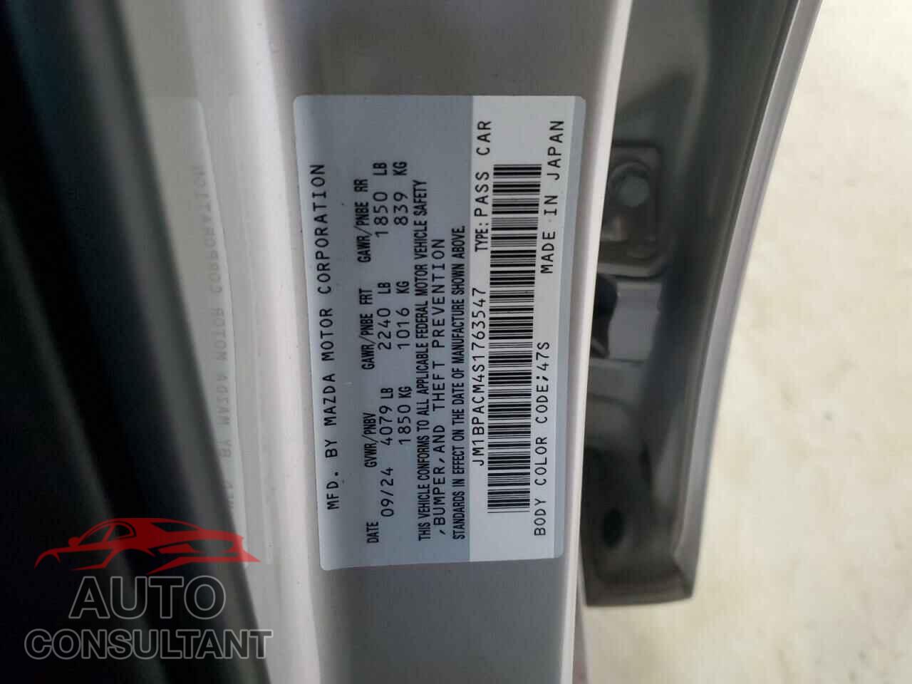 MAZDA 3 2025 - JM1BPACM4S1763547