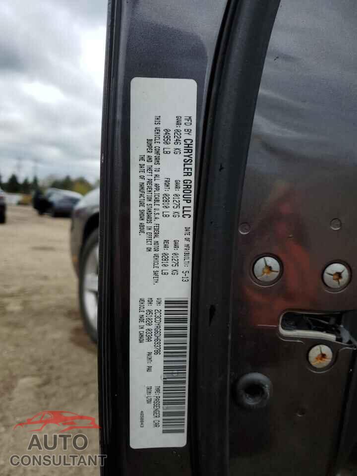 DODGE CHALLENGER 2013 - 2C3CDYAG6DH693786