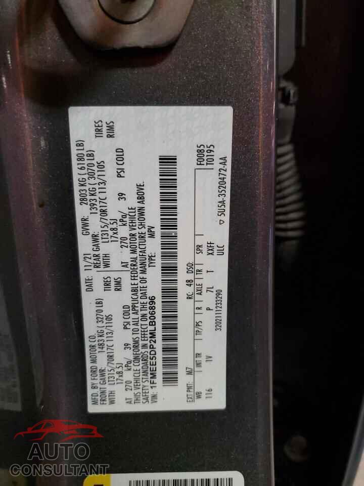 FORD BRONCO 2021 - 1FMEE5DP2MLB06896