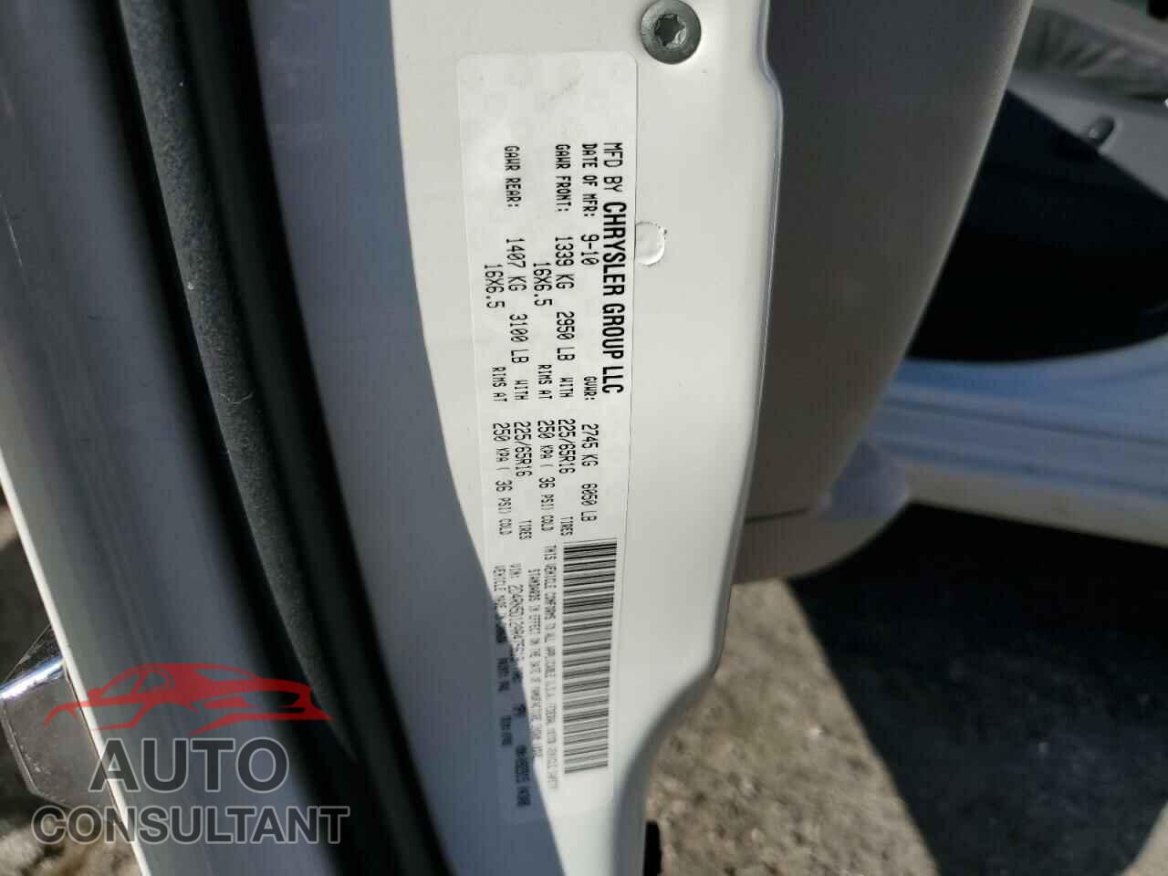 DODGE CARAVAN 2010 - 2D4RN5D12AR475619