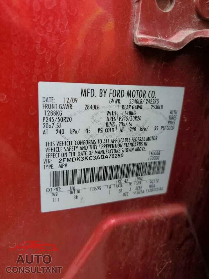 FORD EDGE 2010 - 2FMDK3KC3ABA76280