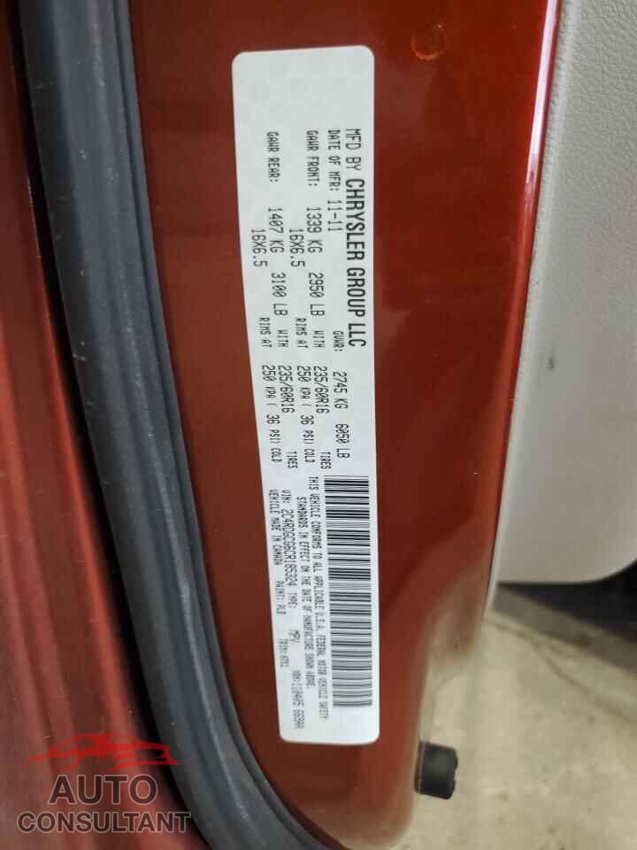 DODGE CARAVAN 2012 - 2C4RDGCG6CR185324