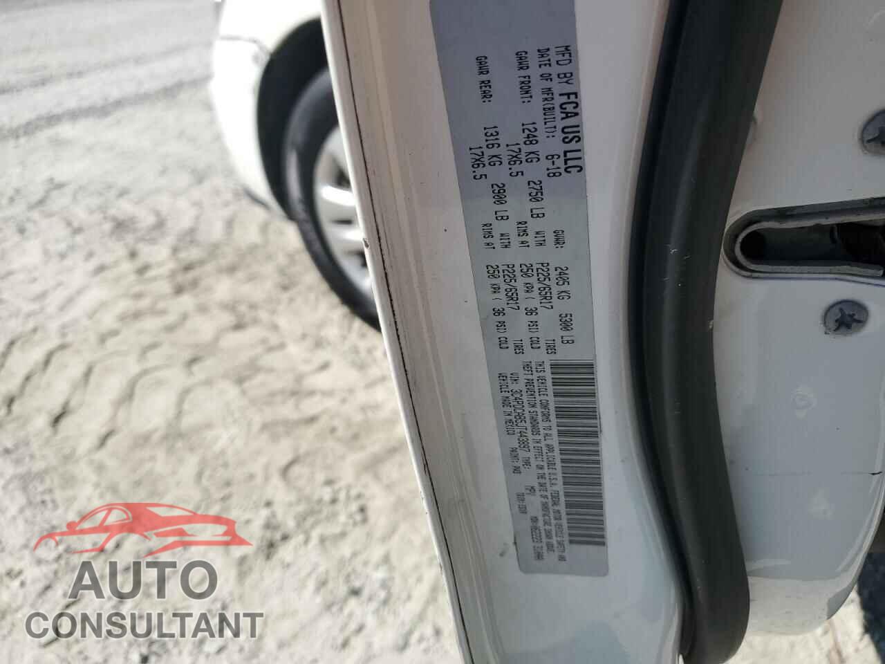 DODGE JOURNEY 2018 - 3C4PDCAB5JT443897