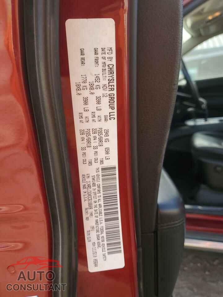 DODGE DURANGO 2013 - 1C4RDJDGXDC616608