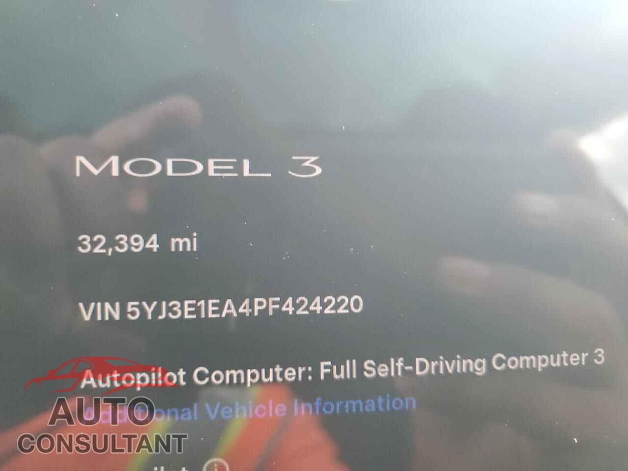 TESLA MODEL 3 2023 - 5YJ3E1EA4PF424220