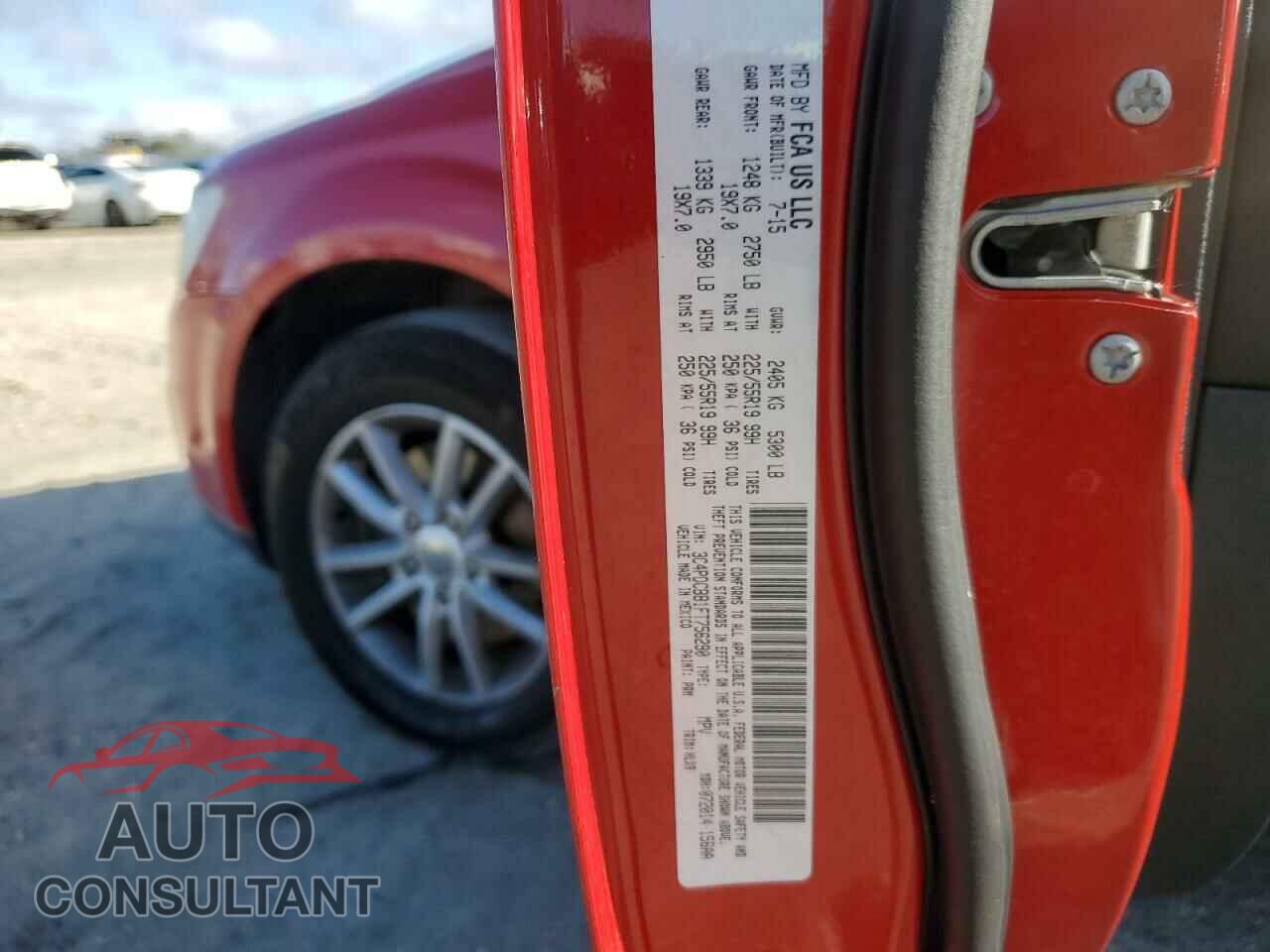 DODGE JOURNEY 2015 - 3C4PDCBB1FT756290