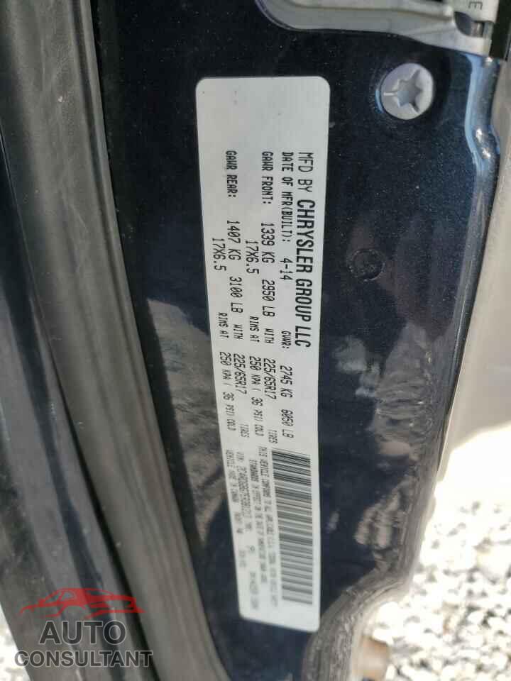 DODGE CARAVAN 2014 - 2C4RDGBG7ER381213