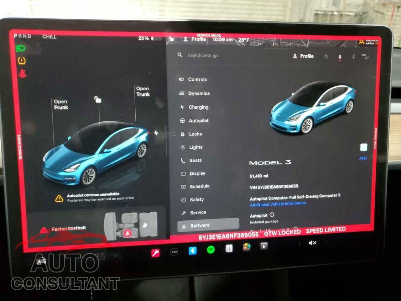 TESLA MODEL 3 2022 - 5YJ3E1EA6NF369055