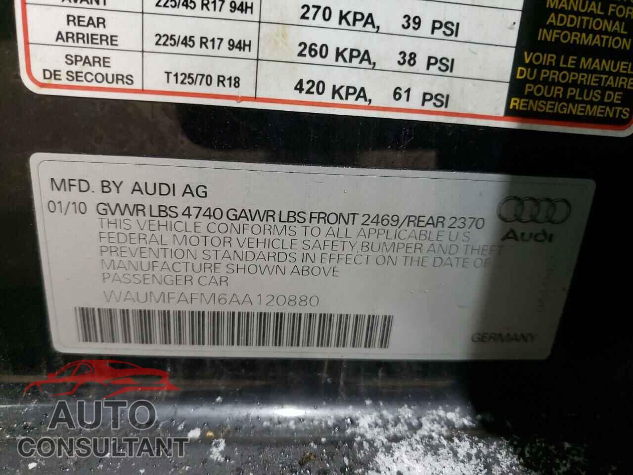 AUDI A3 2010 - WAUMFAFM6AA120880